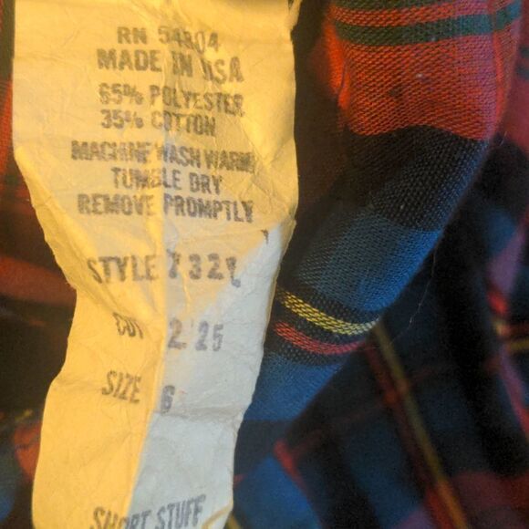Short stuff vintage plaid dress size 6 - Picture 3 of 5